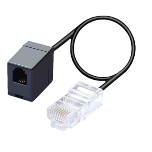 RJ11 bis RJ45 Kabel | 14 Zoll RJ45 bis RJ11 -Konverter | Telefonleitungsadapter, Telefonanschlusskabel, 8p4c bis 6p4c für Festnetz -Telefondienst, Faxmaschinen