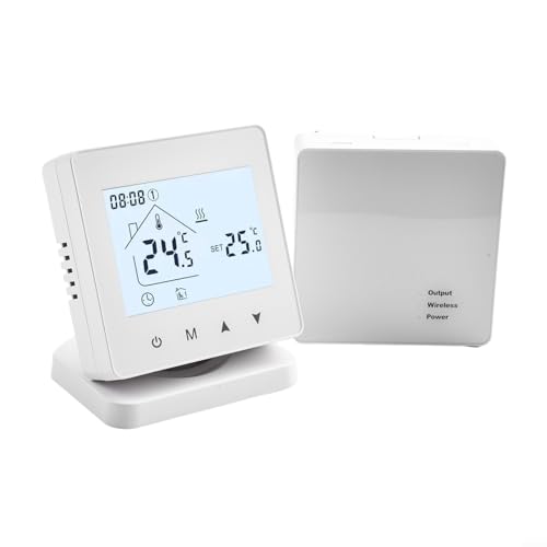 Sileduove Smartes WLAN-Thermostat für Wasser-Fußbodenheizung, Wandmontierter Boiler-Thermostat, Fernbedienung, intelligente Heizungssteuerung (mit WLAN)