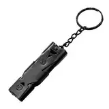 JJPJL Trillerpfeife Laut Notfall,Notfallpfeife,Whistle,Signalpfeife,150dB Trillerpfeifen mit Schlüsselanhänger,Edelstahl,Wasserdicht,für Notfall,Outdoor,Hundespaziergänge,Training,Sport (Schwarz)