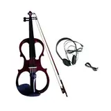 Elektrisches Violinenset mit Tragetasche, Saiteninstrumente, Geige mit Violinenzubehör, Größe 4/4, für Geigenliebhaber und Anfänger
