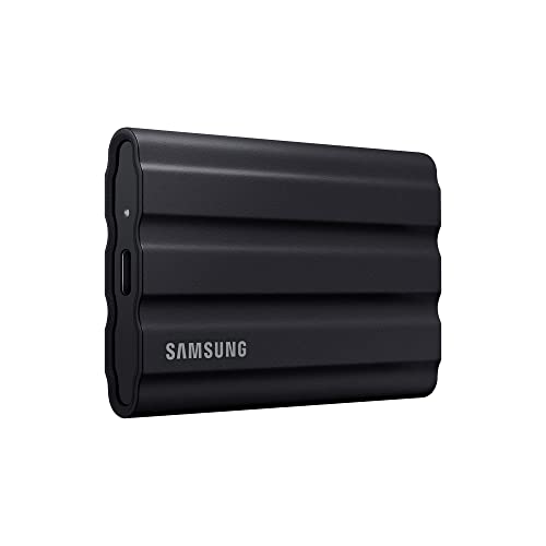 Samsung Portable SSD T7 Shield, 1 TB, USB 3.2 Gen.2, 1.050 MB/s Lesen, 1.000 MB/s Schreiben, Robuste externe Festplatte Outdoor für Mac, PC und Smartphone, Schwarz, MU-PE1T0S/EU