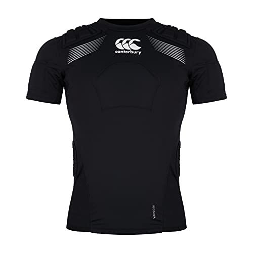 Canterbury Rugby Elite Protection Vest Schutzweste, Schwarz/Weiß/Silber, L