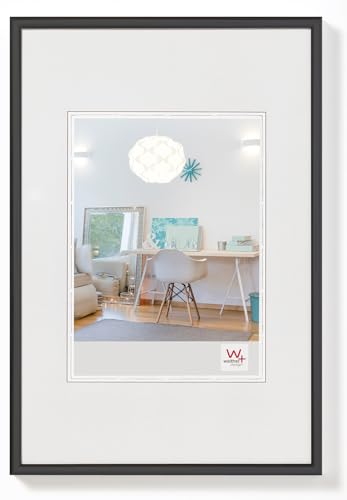 walther design Bilderrahmen schwarz 20 x 30 cm New Lifestyle Kunststoffrahmen KV030B