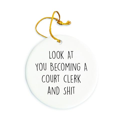 Weihnachtsbaumschmuck Gerichtsschreiber Gerichtsschreiber Gerichtsschreiber Runde Keramik Ornament Multicolor Weihnachtsschmuck Andenken Christbaumschmuck Anhänger Für Geschenke Holiday Hausdeko