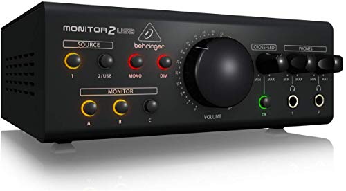 Behringer MONITOR2USB High-End Lautsprecher- und Kopfhörer-Monitoring-Controller mit VCA-Steuerung und USB-Audio-Interface