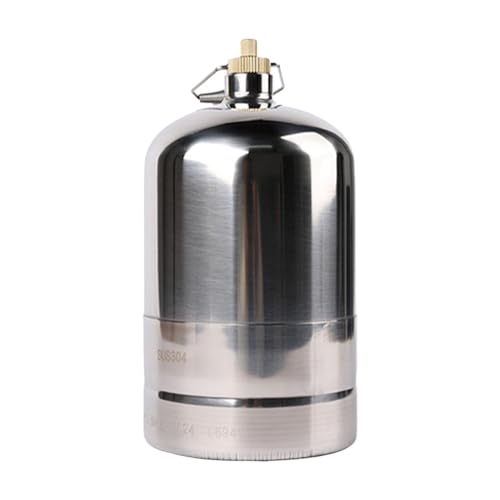 MagiDeal Gastankzylinder, Camping-Gastank, leer, nachfüllbare Gasflasche, Gaskartusche, Camping-Gas-Kraftstoffkartusche zum Grillen im Freien, 1.5 l