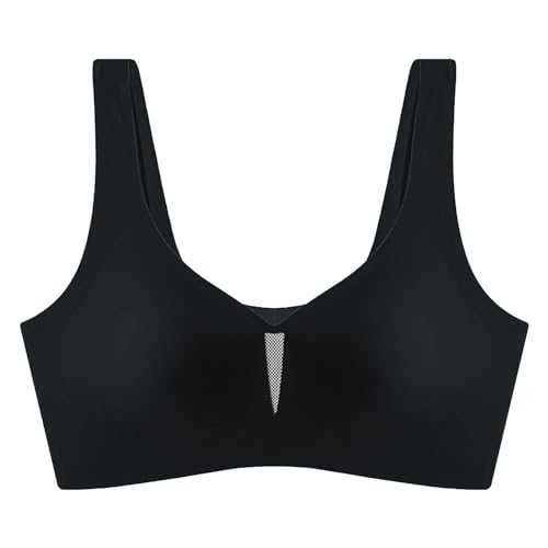 BH Damen, Sport BH Damen Weich Bequem Bras Leichte Atmungsaktive Unterwäsche Ohne Bügel BH Passform Stretch Bügelloser Haut Freundlich Bralette Elegant Klassische Bustier