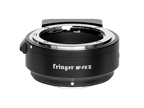 Fringer NF-FX II Objektivadapter Autofokus Ring eingebaute elektronische Blende automatisch kompatibel mit Nikon D/G/E Objektiv auf Fujifilm Fuji Kamera X-T5 X-Pro3 X-T30II X-T4 XH2S X-S20 XE4 Serie