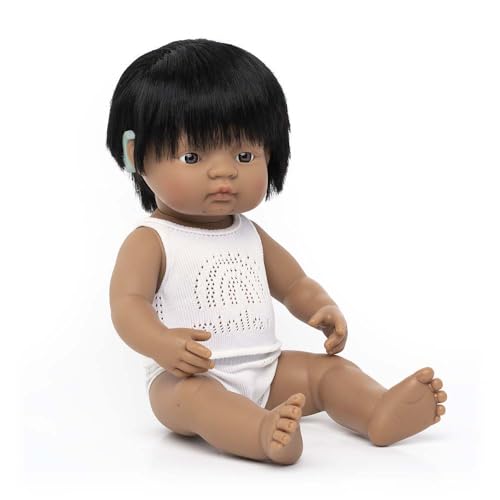 Miniland südamerikanischer Junge 38cm mit Hörapparat, in Geschenkschachtel, 31117
