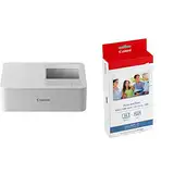 Canon SELPHY CP1500 Mini Fotodrucker weiß inkl. Canon KP-36IP Original Farbband/Papierset Postkartengröße 10x15cm, 36 Blatt