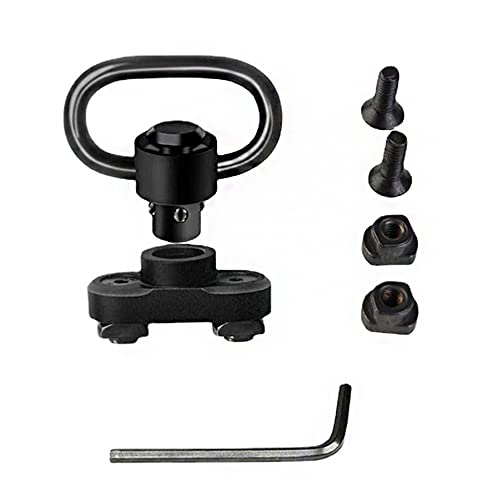 CENPEK QD Sling Swivel Mount 1,25 Zoll Quick Detachable Kit mit Quick Detach Push Button, Sling Mount Adapter und 360° Rotation Sling Swivel Base, für M-Lok Rail Handguard