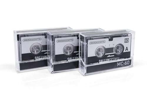 GALLUNOPTIMAL MC60 Mikrokassette – für Diktiergeräte – 3er Pack – Kassette für Diktiergerät – Microcassette – Audio Cassette