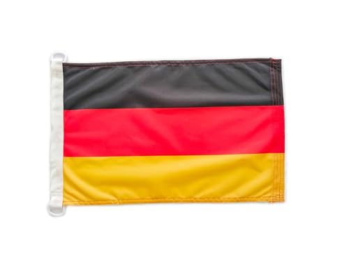 Seeflagge Deutschland 45x30cm - Premium- Bootsflagge Deutschland 5x30c cm. Stoffgewicht – bootsflagge Deutschland, Bootsfahne Deutschland, marine flagge Deutschland 45x30c cm (Deutschland)
