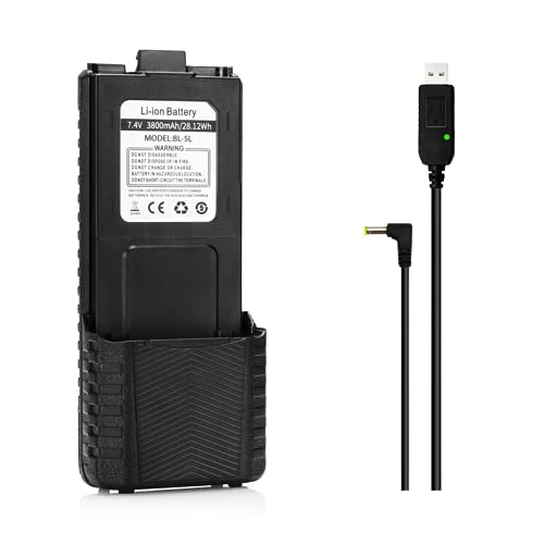 BaoFeng BL-5 7.4V 3800mAh Ersatzakku für Baofeng UV-5R/UV-5R Plus/UV-5RTP/RD-5R/BF-F8HP/ BF-F9/ BF-F9 Funkgerät