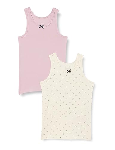 NAME IT Mädchen NMFTANK TOP 2P Buttercream FLORAL NOOS Unterhemden, 92