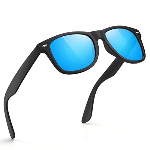 Glapeame Polarisiert-Sonnenbrille-Herren-Damen-Sonnenbrillen-Sunglasses-Men-Woman-Sonnenbrille Schwarz-UV400-Unisex-Retro-Vintage-Klassische-Polarisierte-Brille-Sportbrille-für Fahren-Camping,2