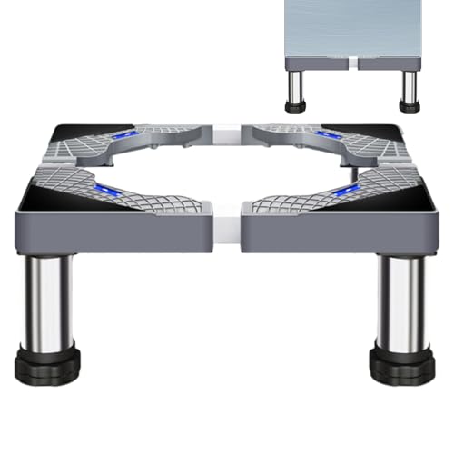 Waschmaschine Ständer-Mehrzweck-Waschmaschine Trockner-Sockler, Kühlschrankbasis mit verstellbaren Füßen | Robustes Support -Rack für Haushaltsgeräte, Waschmaschinenlifter, Kompaktsteiger für Wäschera