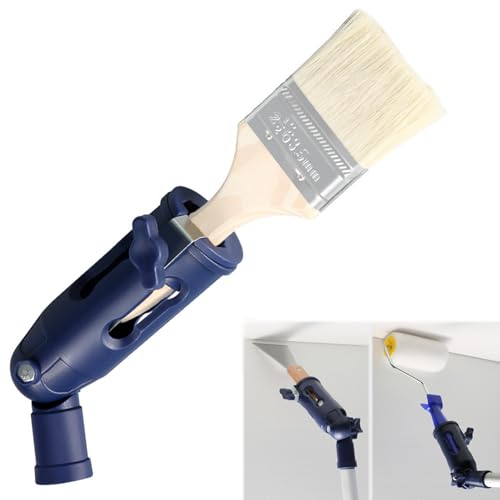 Multi-Winkel-Farbpinselverlängerung, Multi-Winkel-Pinselhalter, Rollstock-Adapter, Farbkantenwerkzeug, 160-Grad-Drehung für Decken, Wände