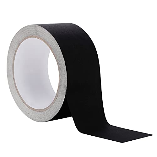 Belle Vous Textil Gewebeband Schwarz für Buchreparatur 5cm x 13,6m Premium Textilklebeband Schwarz zum Binden & Versiegeln von Büchern - Hochleistungs Säurefreies Bastelband - Gaffer Tape Schwarz Matt