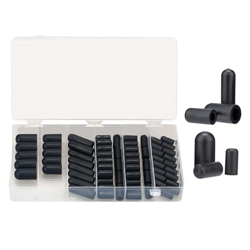 Automotive Ersatzvergaser-Kappen - Vergaser-Gummistopfen-Set, Vakuumrohr-Endkappen, Vakuum-Enden, Gummistopfen | 80 Stück Flexible Schlauch-Endabdeckungen für Ansaugkrümmer, Motorblock, Abgasanlage