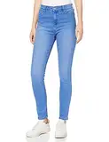 MERAKI Damen Skinny Jeans mit Hohem Bund, Helles Denim, 28W / 30L