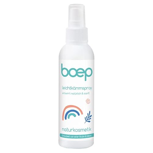 boep Kämmbarkeitsspray für Kinder | Naturkosmetik Leichtkämmspray ohne Parfüm | Das Anti-Ziep Spray entwirrt zerzauste Haare von Kindern (150ml)