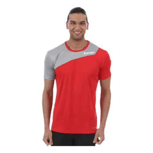 Kempa Kinder Core 2.0 Trikot, rot/Dark grau Melange, 128