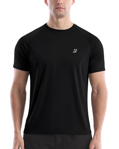 Roadbox Herren Kurzarm Rashguard, UV Schutz UPF 50+ Schnelltrocknend Bade Shirt, Atmungsaktives Outdoor Wassersport Shirt