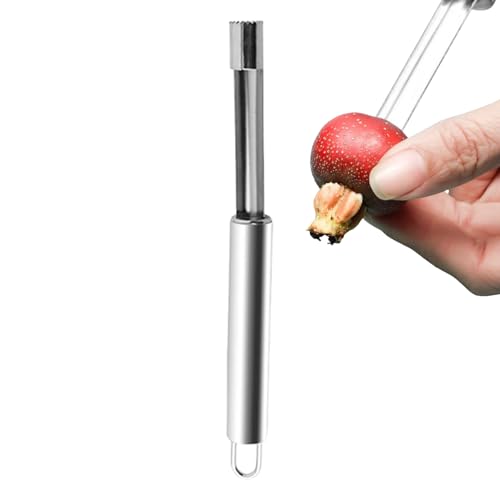 Apfelentkerner,Fruchtentkerner,Apfelausstecher mit Edelstahlklinge,Edelstahl Weißdorn Entkerner Mit Gezackter,Obstgemüsekern Entkerner Multifunktions-Obstentkerner,Für Küchenkirsche Rote Dattel Jujube