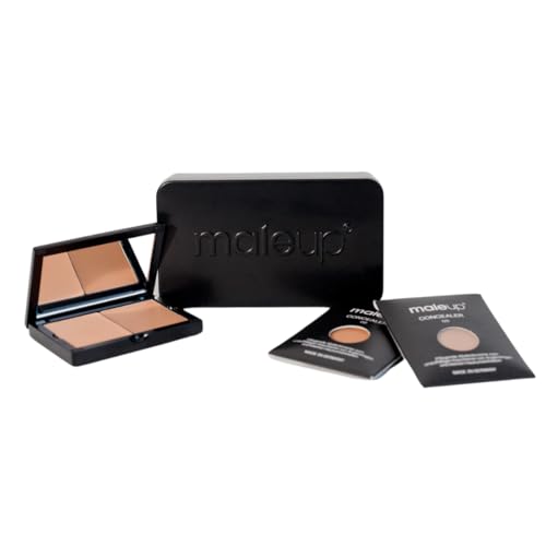 MaleUp – Concealer Bundle – Mittel – 2er-Set für Männer – Kaschiert Augenringe & Hautunebenheiten – Natürliches Make-up – Feuchtigkeitsspendend – Hält über 150 Tage – Perfekte Deckkraft & Pflege