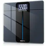 RENPHO Personenwaage Digital Testsieger 2024, Max 250 kg, Waage Personen mit extrem hoher Tragkraft, Großer Plattform, Großer LED-Anzeige, Höchste Genauigkeit bis 50g, 33 x 30 cm, Core 1L