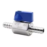 Kugelhahn aus Edelstahl, 10mm Widerhaken Absperrventil Pagodengelenk Garten Armatur für Wasser, Gas, Öl, Kraftstoff