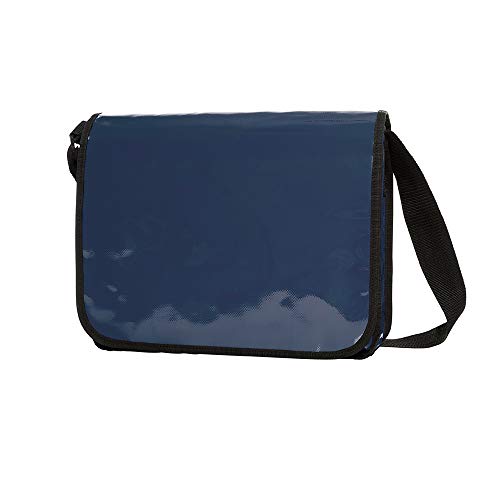 Messenger Bag aus LKW Plane Planentasche Kuriertasche mit Überwurf und optionalem Laptop Inlay Notebook Inlet in vielen Farben von notrash2003 (Marine)
