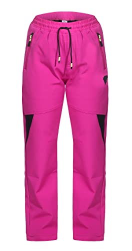 ZARMEXX Kinder Thermohose Jungen Mädchen Outdoor Trekking Herbst Winter Schneehose Skihose Wanderhose (pink, 140)