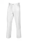 BP 1643-686-21-XLn Unisex-Hose, Jeans-Stil mit verstellbarem Gummizug hinten, 230,00 g/m² Stoffmischung mit Stretch, weiß, XLn