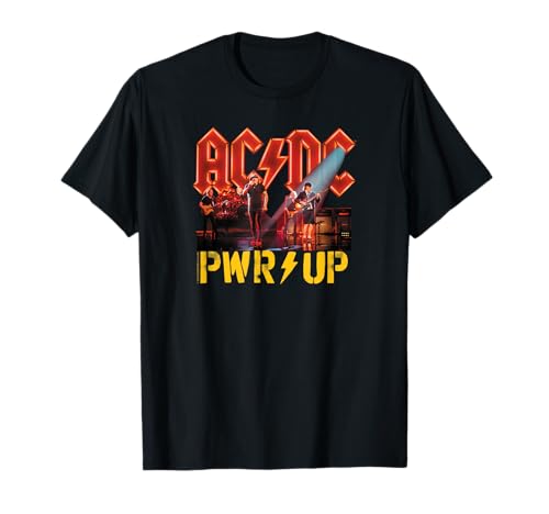 AC/DC Rock Music Band PWRUP Bühnenlichter T-Shirt