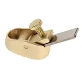 Harilla Holzbearbeitung Flugzeugschneider Gebogene Sohle/Flacher Boden aus aus Messing Gitarrenbauer Werkzeug für Violine Viola Holz Instrumentenbau, Goldene XS