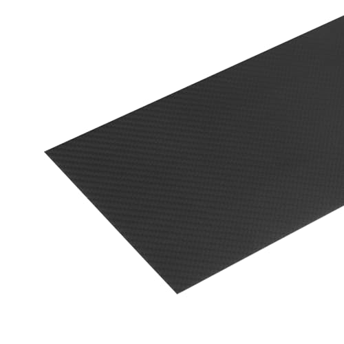 QUARKZMAN 1 Stück Kohlefaserplatte 250×100×1mm Matte Oberfläche Pultrudierte Flache Kohlefaserplatte Köpergewebe Panelplatte für Drachen RC Flugzeug