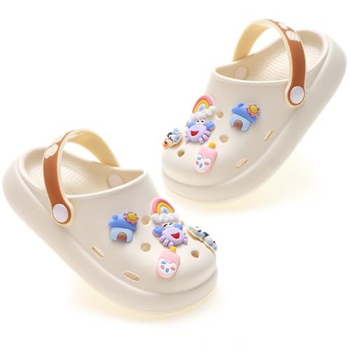 AYUEBO Kinder Clogs Pantoletten Mädchen Jungen Sommer Unisex Hausschuhe Gartenschuhe Strand Sandalen Slip Badeschuhe Gummi Gartenclogs Outdoor On Flach