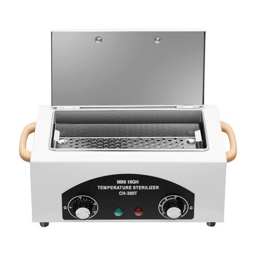 MINRS Heißluftsterilisator Hochtemperatur Sterilisator 300W 220℃ Trockene Hitze Sterilisator mit einstellbarem Timer für Nagelwerkzeuge Kosmetikwerkzeuge Fußpflege Schönheitssalon