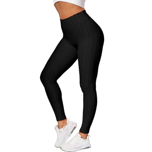 Generisch Leggings Damen Baumwolle Elastische Sportleggins Leggins Damen Schwarz High Waist Leggings Leggins Damen Sporthose Blickdicht Leggins Booty Lifting Damen Hosen Bauchweg Leggings Damen