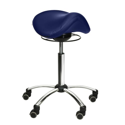 Teqler Comfort-Sattelhocker mit Swing-Mechanismus blau