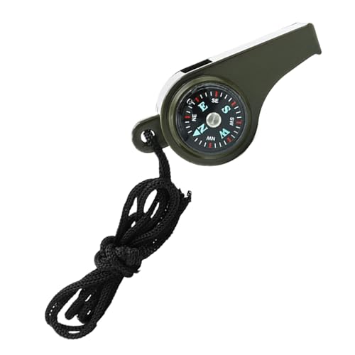 Pfeife mit Trageband, Notfall-spfeife, sflöten-Werkzeug, eingebauter, praktisches Thermometer zeigt die Temperatur effektiv für Outdoor-Wanderungen an