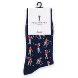 Shanker Golfsocken, lustige Socken mit dem Aufdruck „Wütender Golfer“, witziges Golfgeschenk für Männer, 1 Paar, blau, Größe 9–12 UK, witzige Golfsocken mit origineller Optik