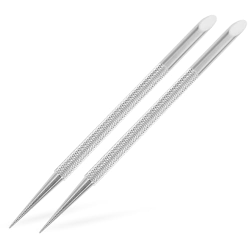 LALADEFIEE 2er Set Nagelpflege Werkzeuge Edelstahl Nagelhautschieber Und Hautentferner Professionelles Nagelreinigungs Tool Für Maniküre Und Pediküre Ideal Für Gel Nagellack Entfernung