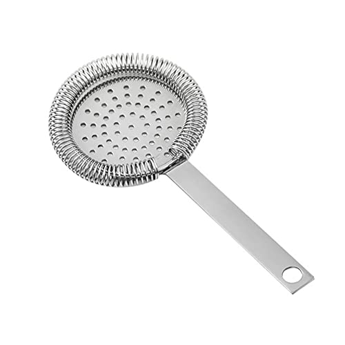 Cocktail Strainer,Barsieb Aus Edelstahl,Cocktailshaker Colander Strainer,Barsieb Cocktail Edelstahl,Stainless Steel Cocktail Strainer,Für Bar Trainer Barkeeper Hochwertiges Barzubehör,Silver,1 Stück