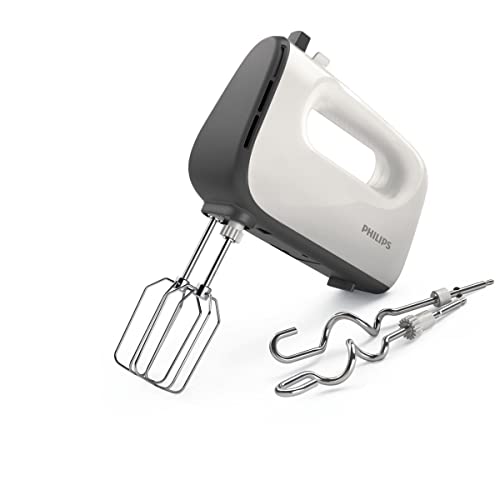 Philips Handmixer, 450 W, 5 Geschwindigkeiten plus Turbo, weiß/grau (HR3741/00)