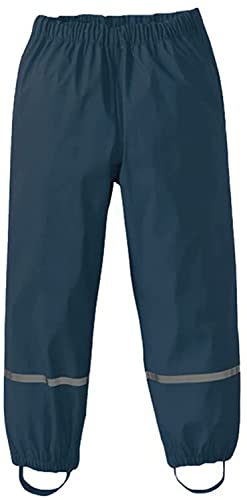 Chedin Unisex Regenhose Kinder, Regenhose Damen wasserdicht und Winddicht, Hose Atmungsaktiv Matschhose, ungefüttert Regenbundhose Überziehhose für Mädchen Jungen (134, Marine)