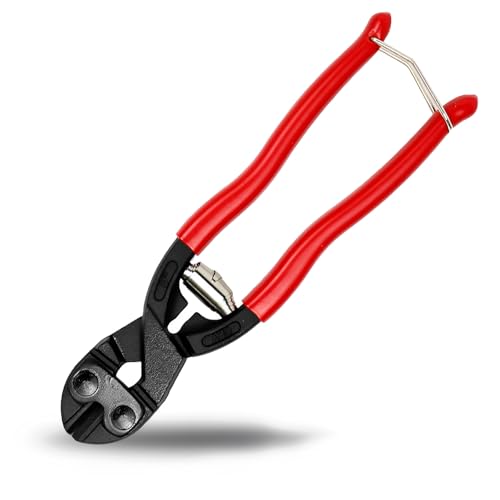 Bolzenschneider 205mm, Mit Gehärteten Backen Mini Kettenschneider Mit Schloss, Bolzenschneider Mit Hoher Hebelwirkung, Reparatur, Robuste Handwerkzeuge Kettenschneider