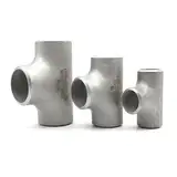 1pc 32/34/38/42/45/48/51/57/60mm O/D x 2-3/mm Thickness 304 Stainless Steel Equal Tee 3 Way Butt Welded Pipe Fitting Water gas Oil(32mm)